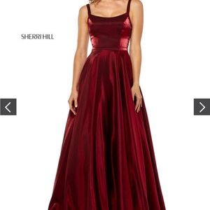 Sherri Hill Deep Red Prom Dress